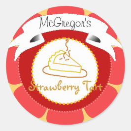 赤いちごパイレーベル ラウンドシール