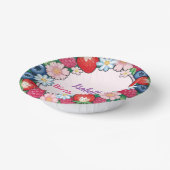 赤いちごピンクの誕生日パーティ子供へ ペーパーボウル (傾斜あり)