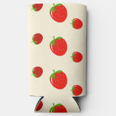 赤いちごピンク スリム缶クーラー (正面)