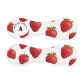 赤いちごフレッシュフルーツカスタムモノグラムの 野球ボール (パネル)