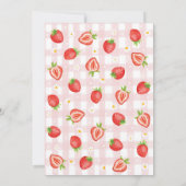 赤いちごベリー第1誕生日パーティー 招待状 (裏面)