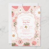 赤いちごベリー第1誕生日パーティー 招待状 (正面)