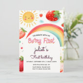 赤いちごベリー1日パーティー1日 招待状 (スタンド正面)
