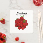 赤いちご写真 スタンダードカクテルナプキン (インサイチュ)