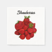 赤いちご写真 スタンダードカクテルナプキン (正面)