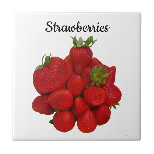 赤いちご写真 タイル (正面)