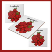 赤いちご写真 タイル