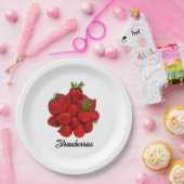 赤いちご写真 ペーパープレート (パーティー)