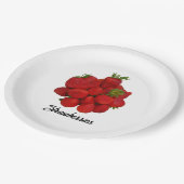 赤いちご写真 ペーパープレート (アングル)