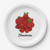 赤いちご写真 ペーパープレート (正面)