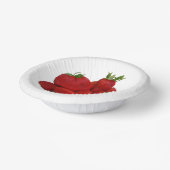 赤いちご写真 ペーパーボウル (傾斜あり)