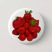 赤いちご写真 缶バッジ (正面)