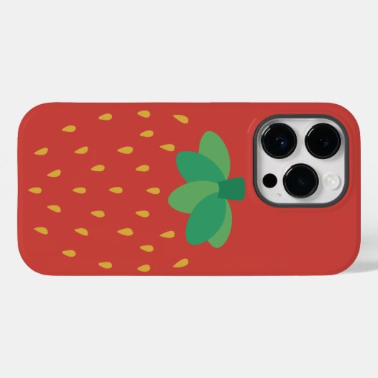 赤いちご果実女 Case-Mate iPhoneケース (裏面 (横))