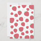 赤いちご柄2nd夏誕生日 招待状 (裏面)
