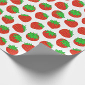 赤いちご柄 ラッピングペーパー (角)