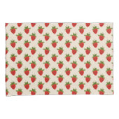 赤いちご柄 枕カバー (正面右)