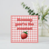 赤いちご母の日 カード (スタンド正面)