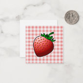 赤いちご母の日 ノートカード (正面/裏面インサイチュ)