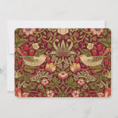 赤いちご泥棒の日付を保存結婚する 招待状 (裏面)