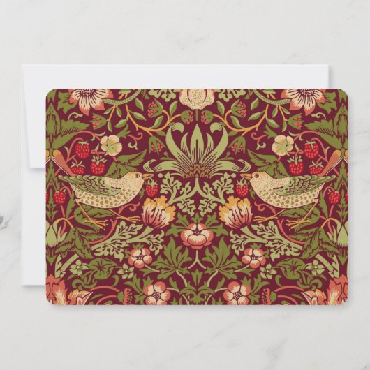 赤いちご泥棒の日付を保存結婚する 招待状 (裏面)