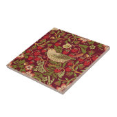 赤いちご泥棒ウィリアム・モリス・バックスプラッシュ タイル (側面)