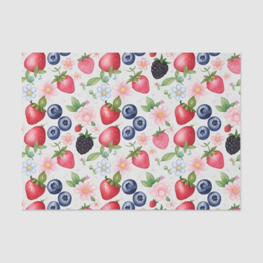 赤いちご花誕生会 薄葉紙 (正面)