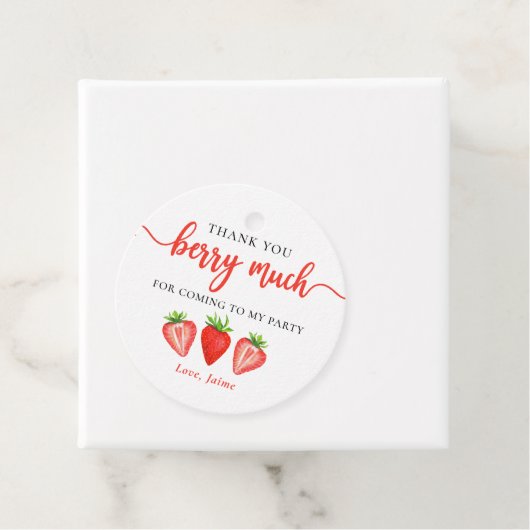 赤いちご誕生日サンキューベリーマート フェイバータグ (インサイチュ)
