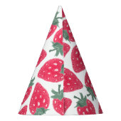 赤いちご誕生日パーティハット パーティーハット (裏面)