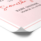 赤いちご赤ちゃんシャワーへようこそ ポスター (角)