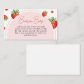 赤いちご赤ちゃんシャワーベビー エンクロージャーカード (正面/裏面)