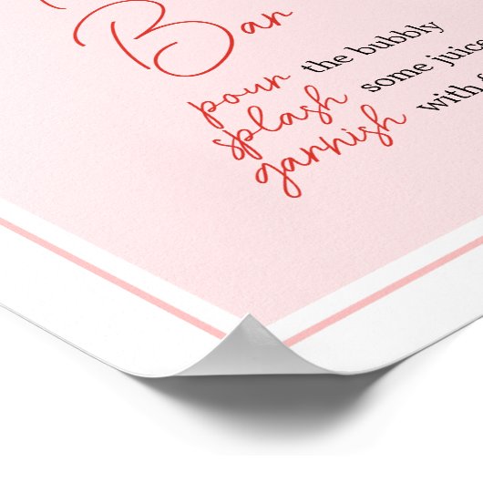 赤いちご赤ちゃんシャワーマママオサバー ポスター (角)