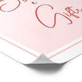 赤いちご赤ちゃんシャワー本とギフト ポスター (角)