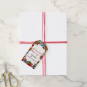 赤いちご赤ちゃんシャワー |ブルーベリー甘かわいい ギフトタグ (より糸付き)