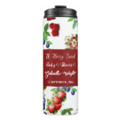 赤いちご赤ちゃんシャワー |ブルーベリー甘かわいい タンブラー (正面)