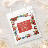 赤いちご赤ちゃんシャワー |ブルーベリー甘かわいい フェイバーバッグ (クリップ留めされた状態)