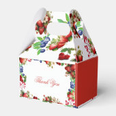 赤いちご赤ちゃんシャワー |ブルーベリー甘かわいい フェイバーボックス (裏面サイド)