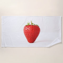 赤いちご1個 ビーチタオル