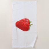 赤いちご1個 ビーチタオル (正面)