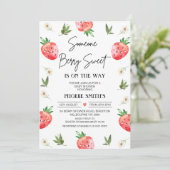 赤いちごBerry Sweet Baby Shower 招待状 (スタンド正面)