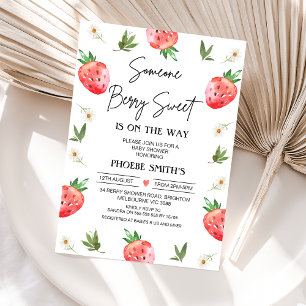赤いちごBerry Sweet Baby Shower 招待状