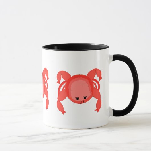 赤いつぶらな目のかわいいカニ マグカップ (右)