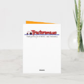 赤いですか緑のトラクターはメッセージカード感謝していしています サンキューカード (裏面)