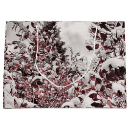 赤いに新葉雪 ラージペーパーバッグ