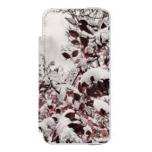 赤いに新葉雪 INCIPIO iPhoneウォレットケース (フォリオ 正面)