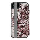 赤いに新葉雪 INCIPIO iPhoneウォレットケース (フォリオ裏面)