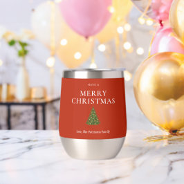 赤いの木で聖降誕祭のお祝カスタムい