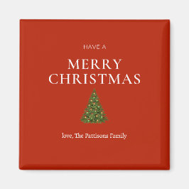 赤いの木で聖降誕祭のお祝カスタムい マグネット