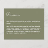 赤いはすの花の緑の結婚披露宴のエンクロージャ エンクロージャーカード (裏面)