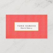 赤いはっきりしたかすかなシェブロン模様美しいサロン 名刺 (正面)