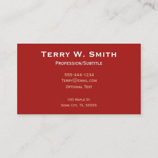 赤いはっきりしたオプトメトリックビジネスカード 名刺 (裏面)